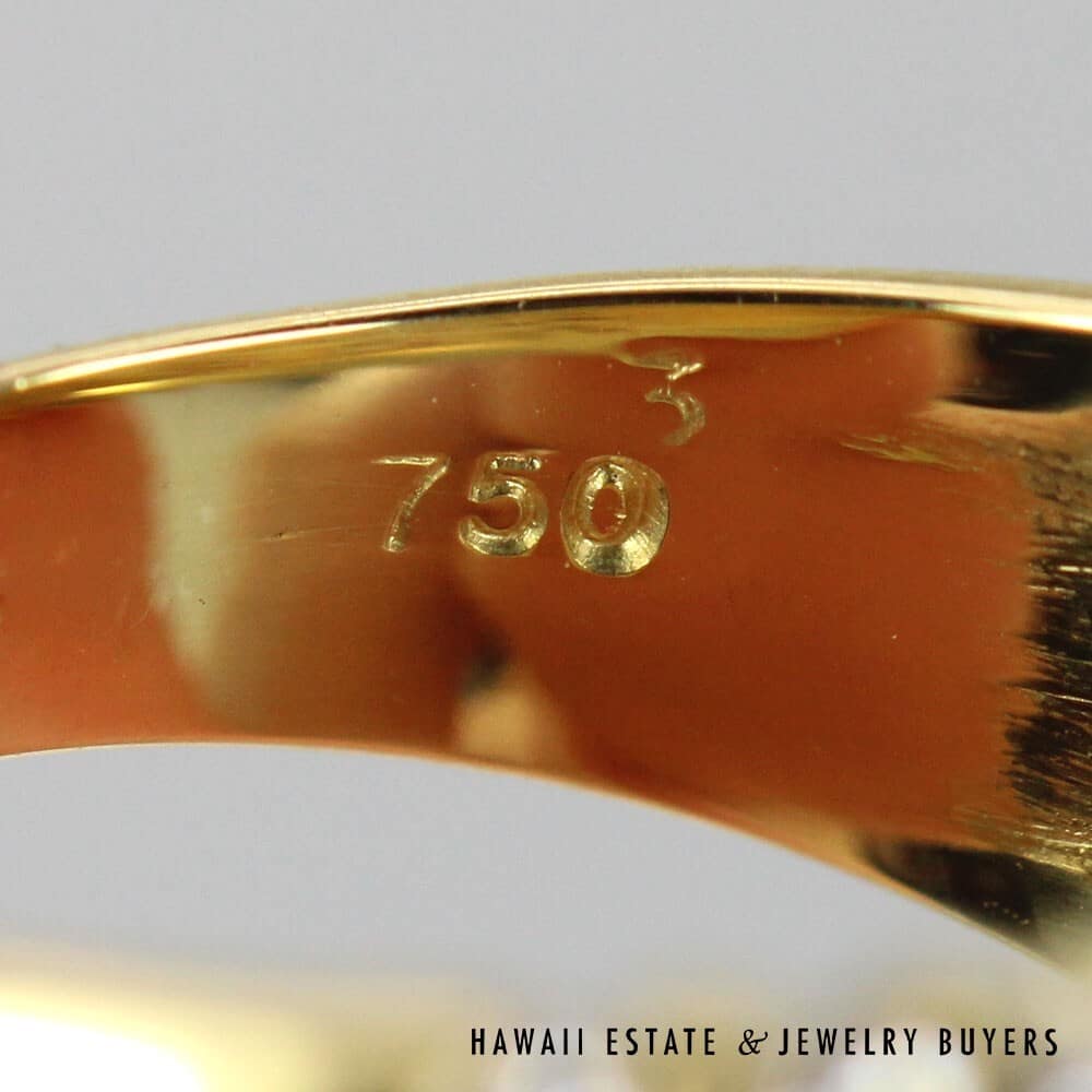 18K Yellow Gold and VVS F/G Diamond Dome Ring SIZE 6 #2812-03 - Image 9