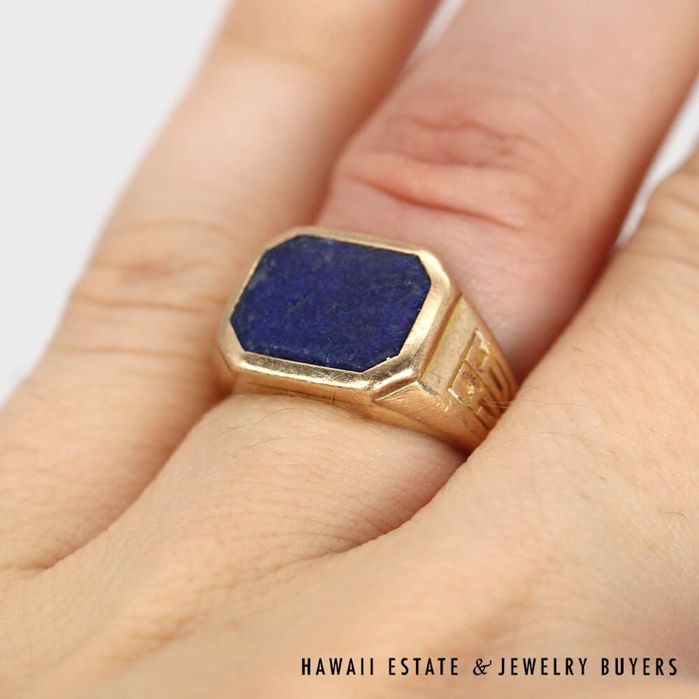 Antique 10K Yellow Gold 1935 Class Ring SIZE 4 #2806-01 - Image 3