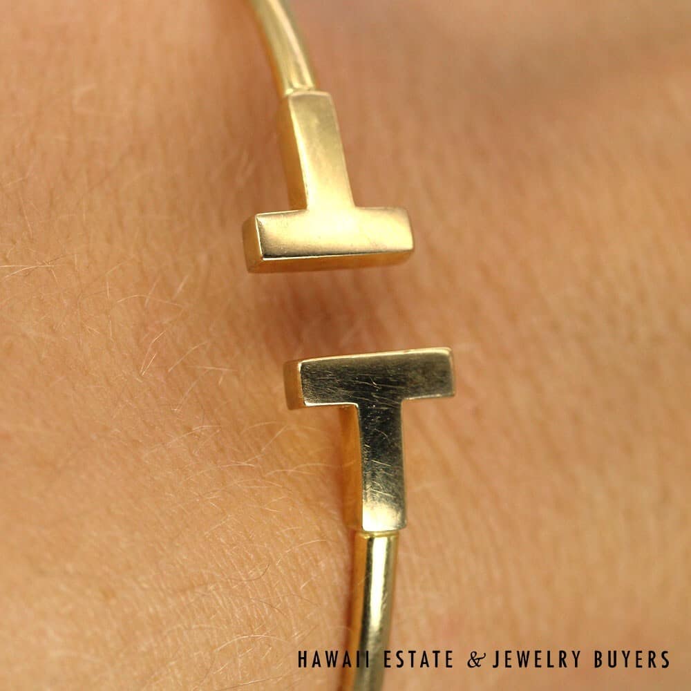 Tiffany & Co 18K Yellow Gold Tiffany T Wire Bracelet SIZE 5.75 w/ Pouch #2679-04 - Image 10