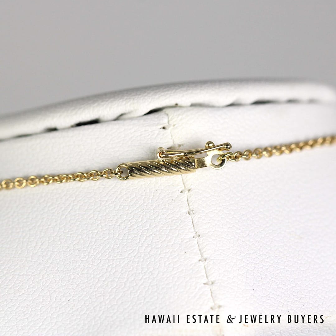 GIA 3ct Yellow Sapphire 0.13ctw Diamond 14K Yellow Gold Diamond Pendant & Necklace - Image 9