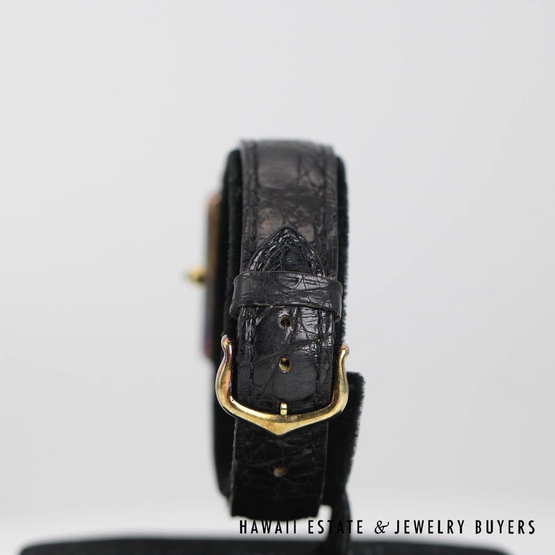 Must De Cartier Ladies Vermeil Tank Watch With Box - Image 9