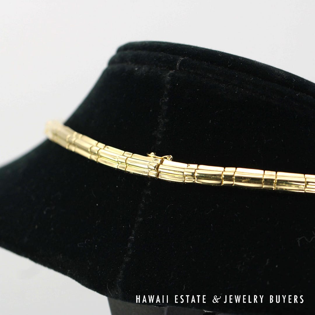 67g 18KYG 4ctw EMERALD 1ctw DIAMOND CLEOPATRA STYLE NECKLACE 16.5" - Image 3