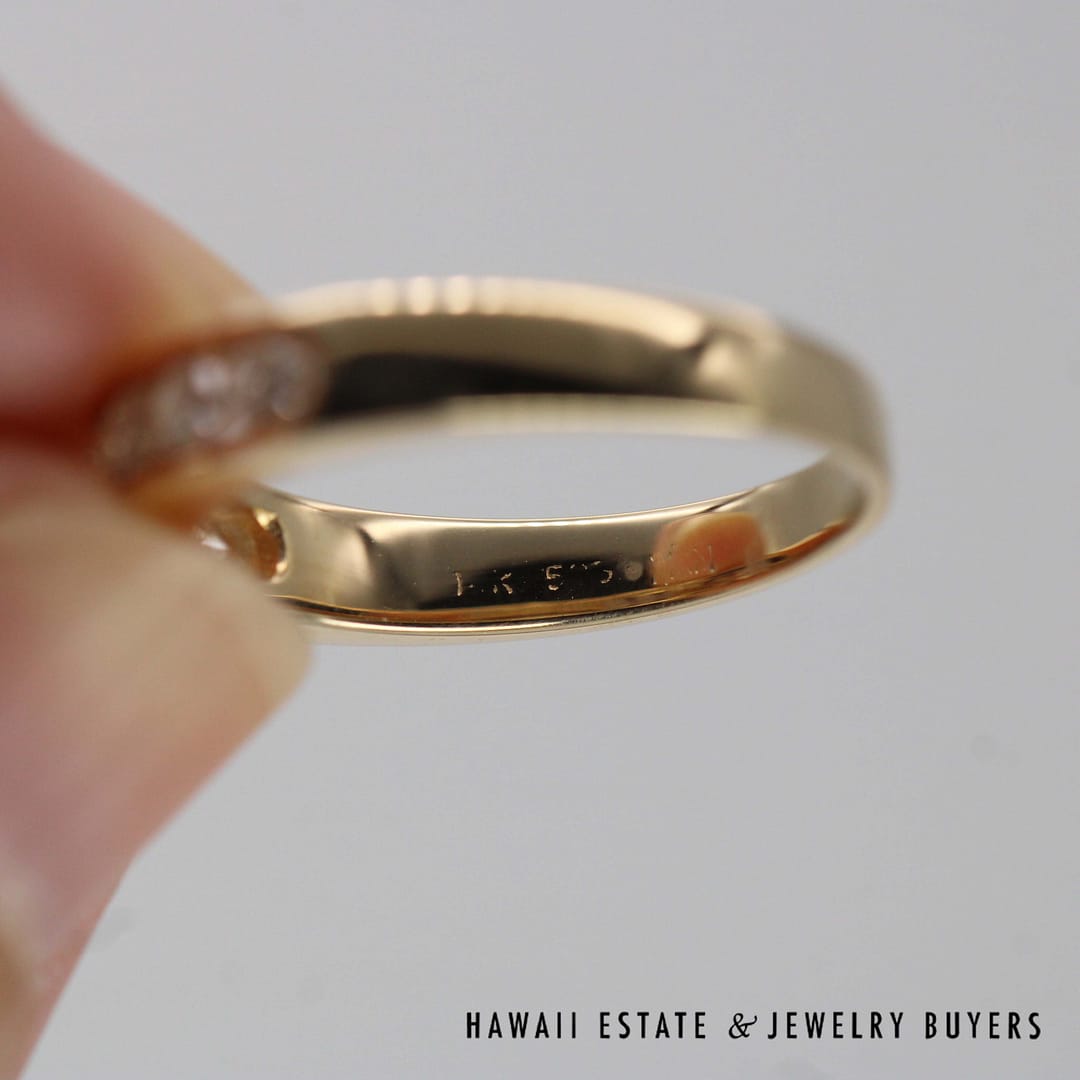 0.33ct Diamond 14k Yellow Gold Channel Band Ring Size 6.5 - Image 6