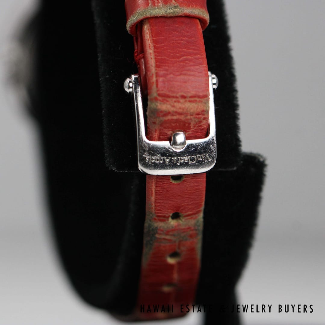 Van Cleef & Arpels 18k White Gold Watch with Diamond Bezel & Charm Model HH50017 - Image 4