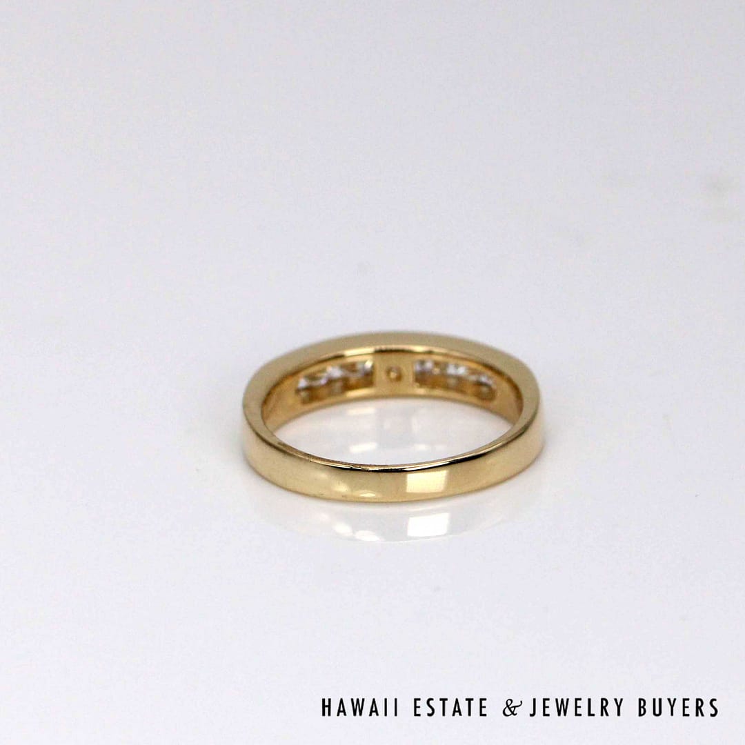 0.33ct Diamond 14k Yellow Gold Channel Band Ring Size 6.5 - Image 4