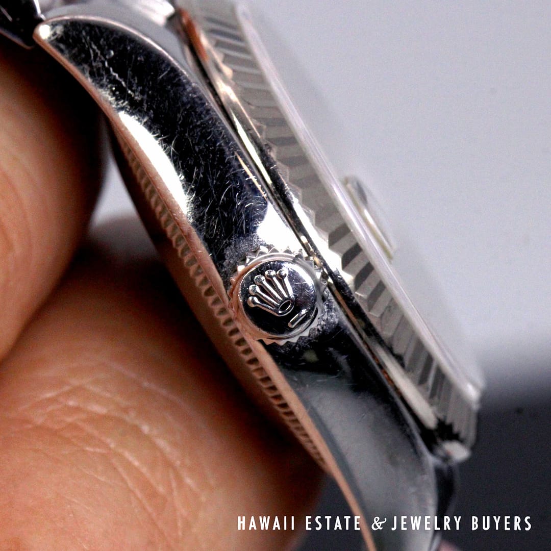 Rolex 31mm Salmon Dial Roman Numeral Jubilee Watch REF 178274 Stainless Steel Circa 2011-2019 With Box - Image 9