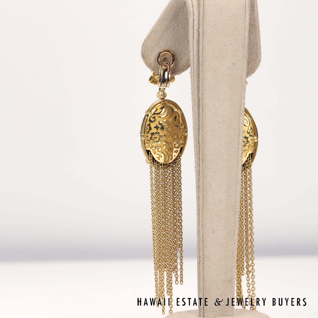 Carrera y Carrera 37.4g 18KYG Sierpes Black Onyx & Diamond Earrings - Image 2