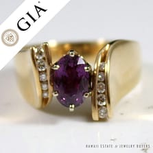 Purple Sapphire & Diamond 14K Yellow Gold Ring