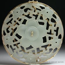 MING'S HAWAII VINTAGE 14K YELLOW GOLD ROUND PENDANT