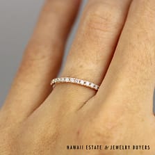 0.27CTW Diamond 14K Rose Gold Wedding Band Size 5.25