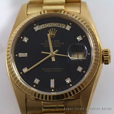 HISTORIC ROLEX DIAMOND DIAL DAY-DATE PRESIDENTIAL 36mm WATCH W/ APPRAISAL