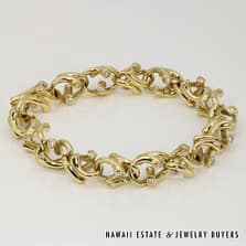 Georg Jensen 18K Yellow Gold and Diamond Magic Bracelet SIZE 6.75 #3084-01
