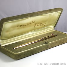 RARE CARAN D'ACHE 18K SOLID YELLOW GOLD BURMESE RUBY BALLPOINT PEN ONE OF ONE W/ BOX