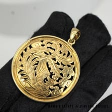 Ming's Po Sun Hon 8.3g 14KYG Phoenix 37mm Round Pendant
