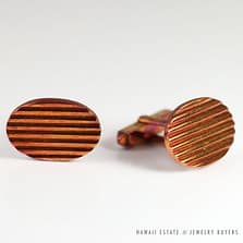 VINTAGE GARRARD LONDON ENGLISH 18K YELLOW GOLD MEN'S CUFF LINKS