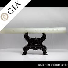 Antique Ceremonial Certified Nephrite Jade Flute