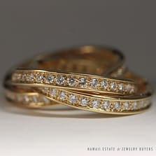 Cartier Diamond Trinity Ring (SZ 57/US 8 )