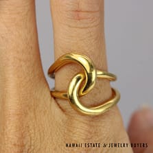 M. Good Interlocking Ring 18k Yellow Gold Size 6.75, 6.7g