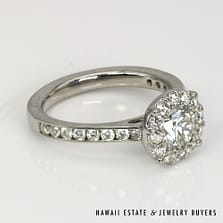 Platinum and I/VS2 Diamond Ring SIZE 6 #2789-01