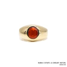 4.3g 14KYG 0.75ct MEXICAN OPAL RING 4.75