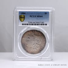 1904 UNITED STATES OF AMERICA $1 LIBERTY COIN CERTIFIED PCGS MS64