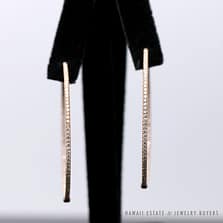 GABRIEL & CO INSIDE OUT 1.50ctw DIAMOND 14K ROSE GOLD 50MM HOOP EARRINGS