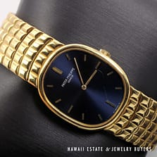 Patek Philippe 3848 Golden Ellipse Gents 18K Yellow Gold Watch Circa 1998