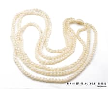 NI'IHAU SHELL LEI 3 STRAND PIKAKE MOMI KE'OKE'O MAIKA'I 36 INCH