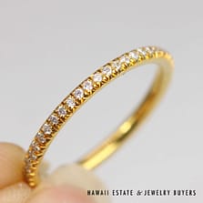 0.24ctw VS/GH Diamond French Pave Eternity 18K Yellow Gold Band Size 5