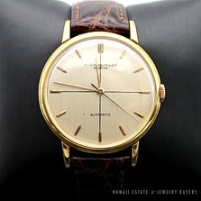 VINTAGE AUDEMARS PIGUET GENEVE 18K YELLOW GOLD AUTOMATIC GENTS STRAP WATCH