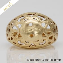 MING'S 3.5g 14KYG YIN-YANG DOMED RING SIZE 6.5