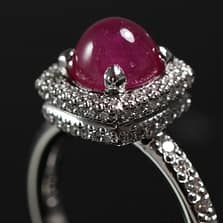 Michael B. Burmese Ruby Diamond Ring