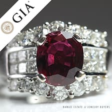 Natural GIA Certified Ruby Diamond Ring