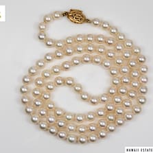 MING'S 6-6.5mm CULTURED PEARL STRAND KNOTTED TO 25 INCHES WITH 14KYG CLASP