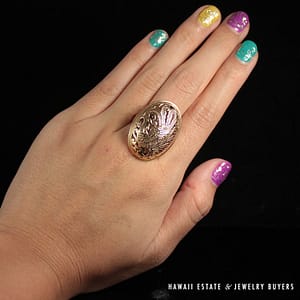 Ming's Hawaii Large Phoenix Bird 14K Ring
