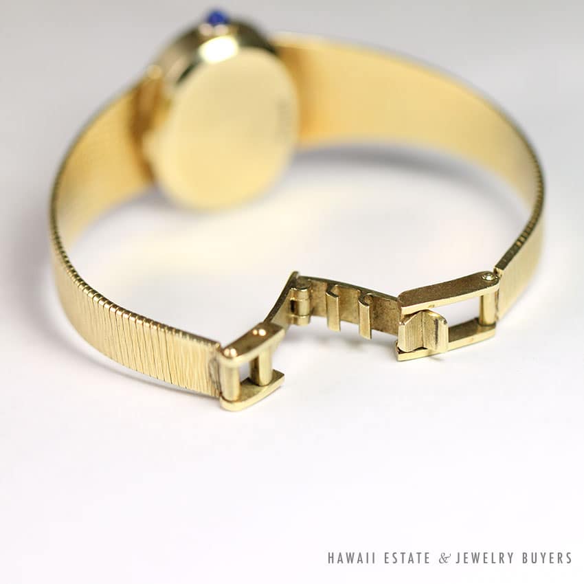 VINTAGE DOXA DIAMOND PAVE FACE 14K YELLOW GOLD LADIES WRIST WATCH - Image 4