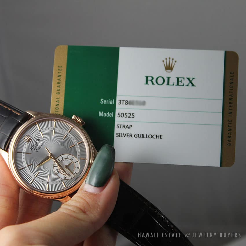 ROLEX CELLINI DUAL TIME SILVER DIAL 18K EVER ROSE GOLD 50525 SSBRL NEW WITH TAGS - Image 3