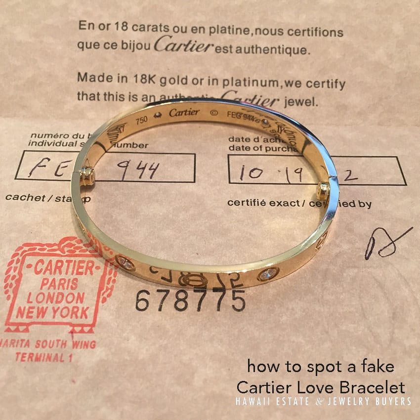 How to Spot a Fake Cartier Love Bracelet