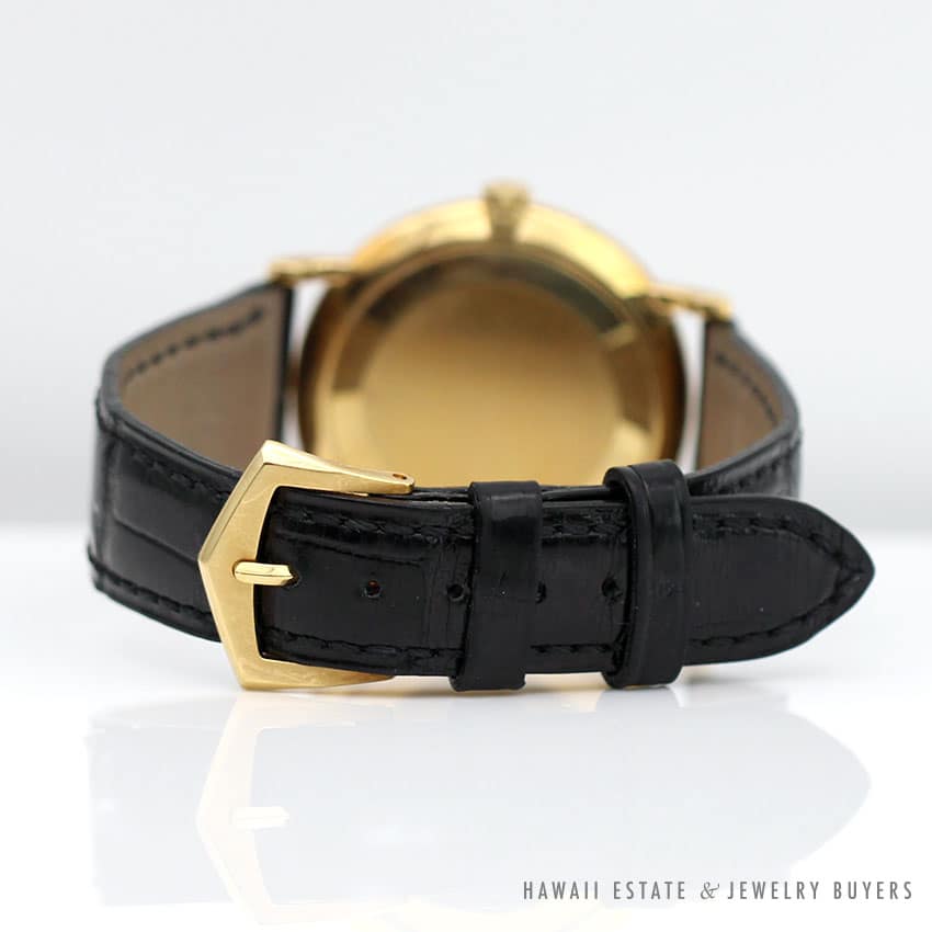 VINTAGE PATEK PHILIPPE 33MM ROUND CALATRAVA 18K AUTOMATIC GENTS STRAP WATCH - Image 3