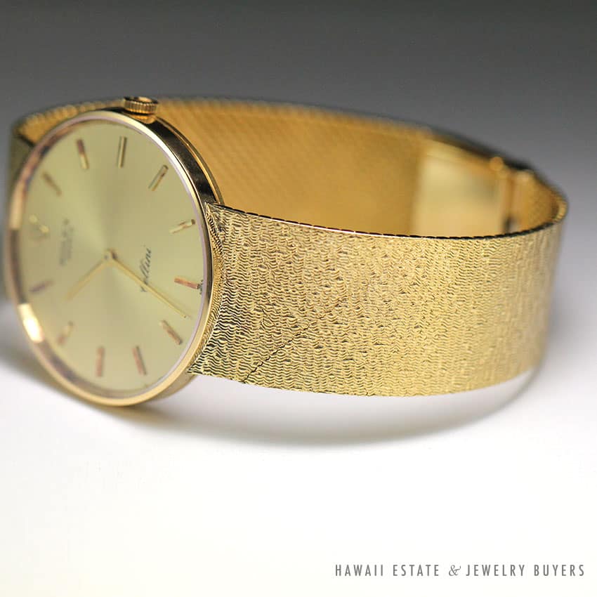 AUTHENTIC ROLEX CELLINI 18K ROUND CASE 18K YELLOW GOLD BRACELET WRIST WATCH - Image 4