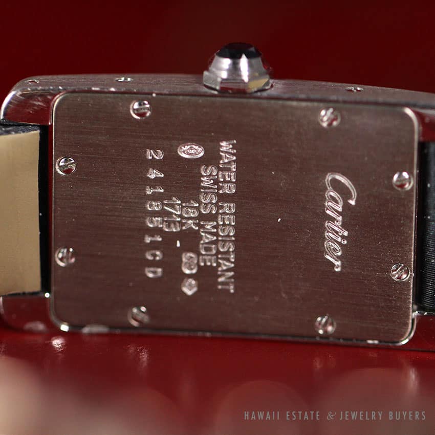 CARTIER TANK AMERICAINE 18K WHITE GOLD W/ FULL BOX & PAPERS - Image 3