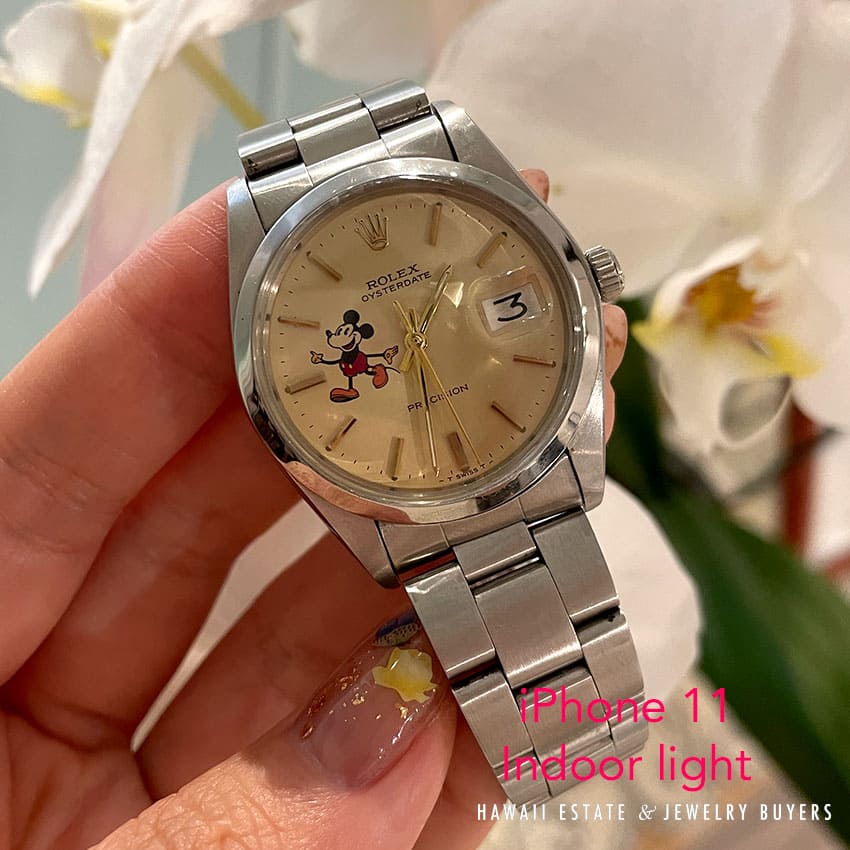 ULTRA RARE MICKEY MOUSE ROLEX OYSTERDATE REF 6694 PRECISION GOLD