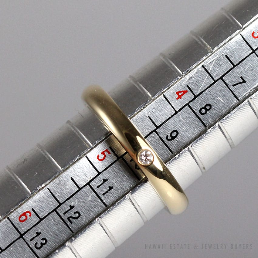 TIFFANY & CO DIAMOND ELSA PERETTI 3MM 18K YELLOW GOLD BAND STACKING SZ 4.5 - Image 2