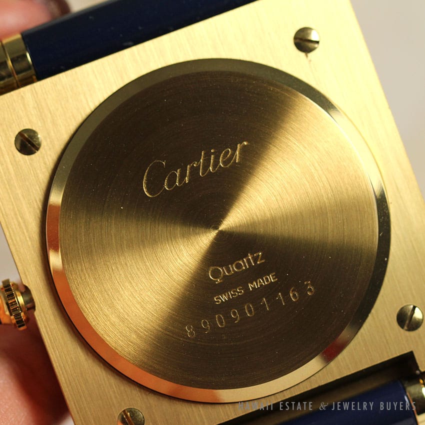 AUTHENTIC CARTIER VINTAGE PARIS TRAVEL ALARM CLOCK DESK TABLETOP QUARTZ CLOCK - Image 2