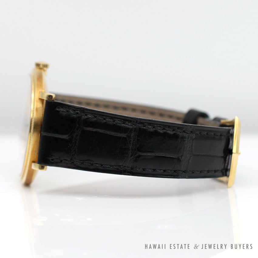 VINTAGE PATEK PHILIPPE 33MM ROUND CALATRAVA 18K AUTOMATIC GENTS STRAP WATCH - Image 4