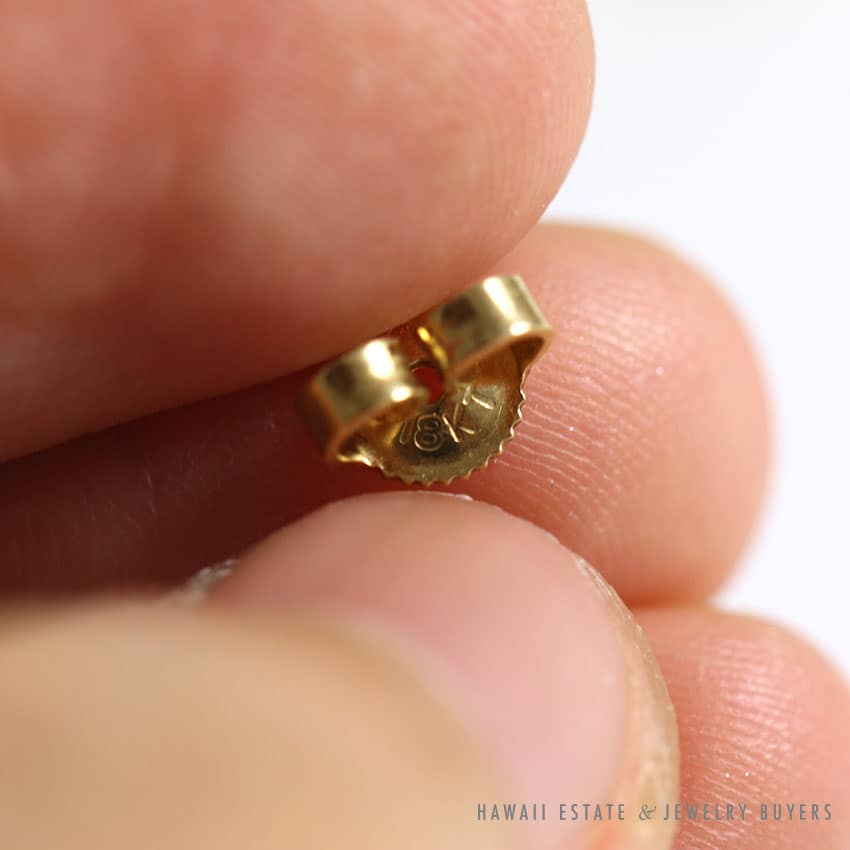 1.15CTW 18K YELLOW GOLD STUD EARRINGS WITH MARQUISE DIAMOND EARRING JACKETS - Image 2