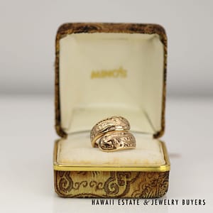 Ming’s Phoenix Bypass 14K Yellow Gold Ring size 5.25 w/ box