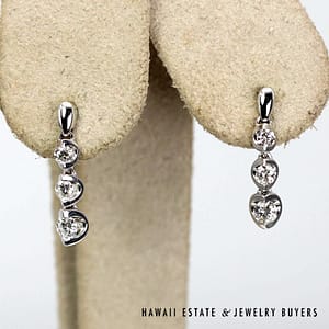 0.45ctw Diamond I1/GH 14K White Gold Earrings