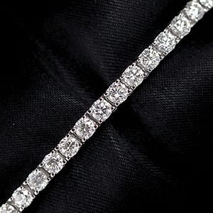 7CTW Diamond 14K White Gold Tennis Bracelet 7"