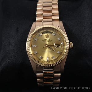 Rolex President 36mm Day-Date Dial 18k Yellow Gold Diamond Watch